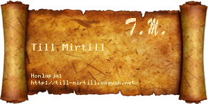 Till Mirtill névjegykártya